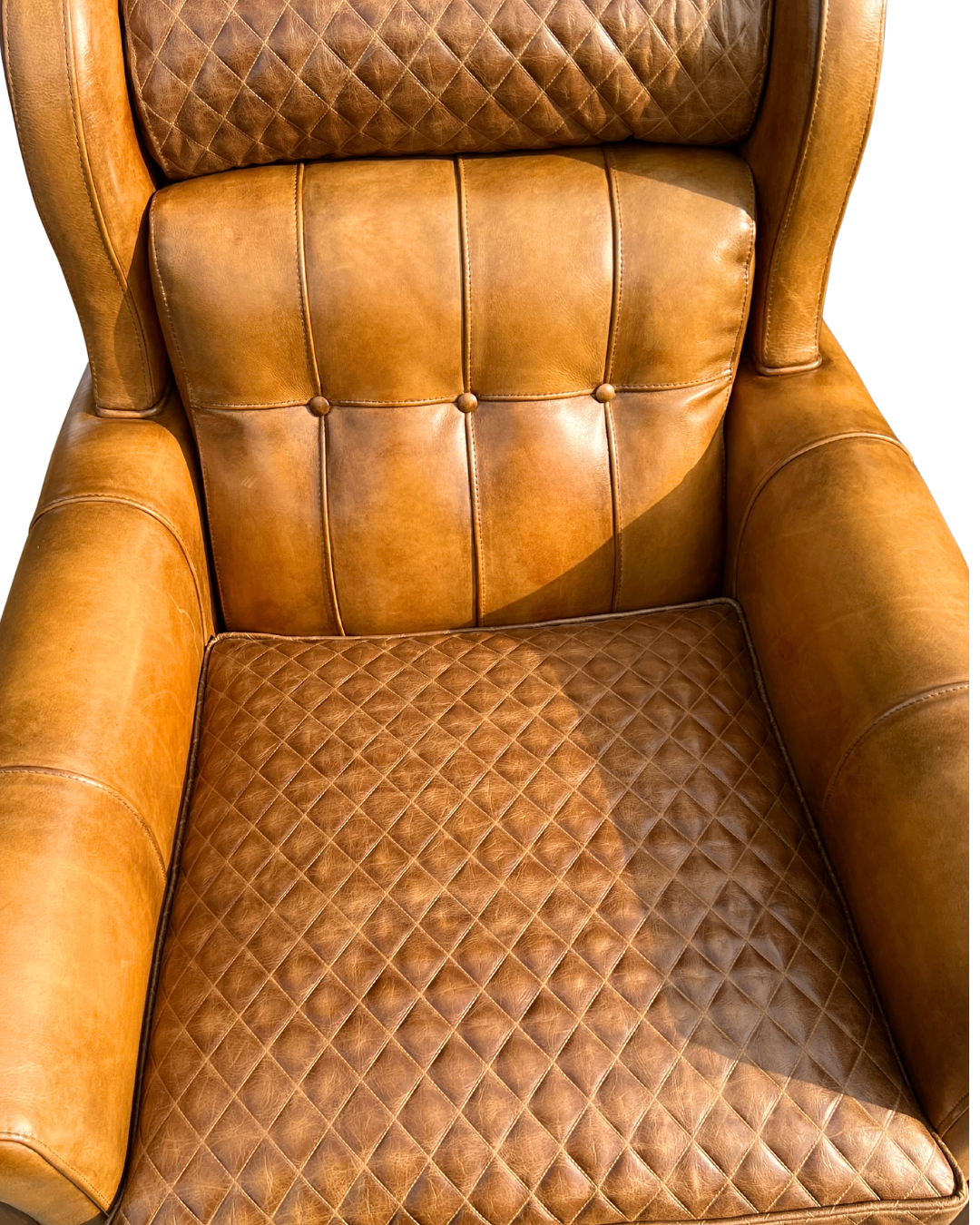 Patchwork Leather Accent Chair—Shop—Rios Interiors
